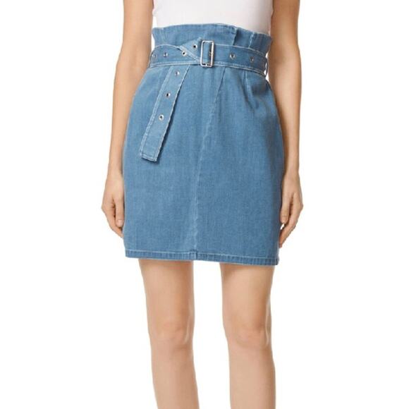 J Brand | Tranquil Pleat Front Denim Skirt NWT M - Picture 1 of 10